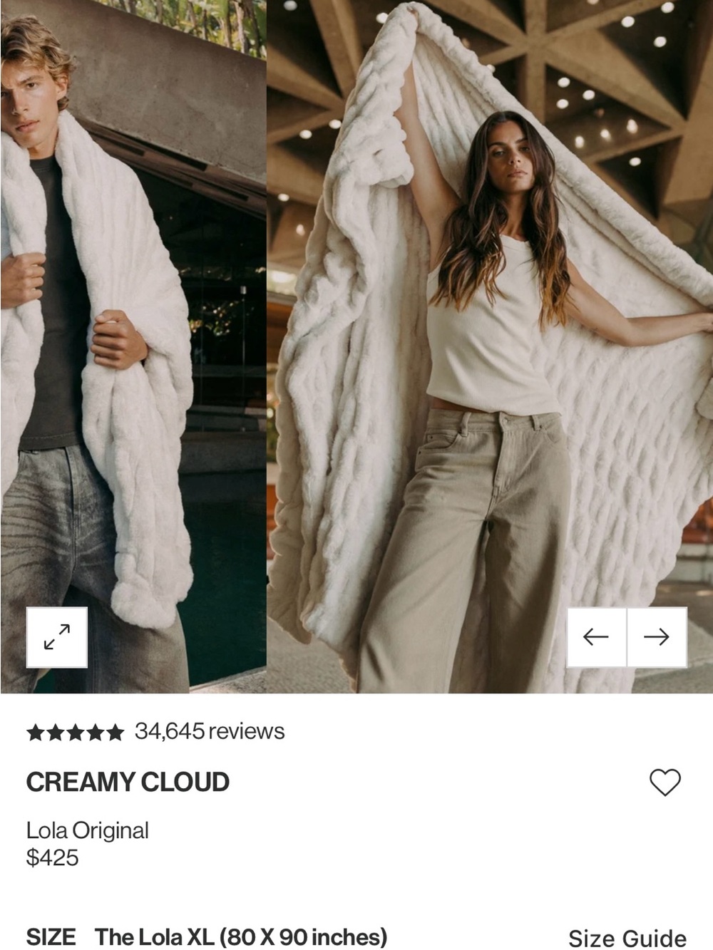 Lola in Creamy Cloud - original blanket - size XL (NEW) - Picture 5 of 5